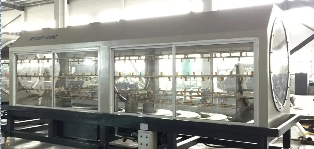 pvc plastic pipe extrusion line with hot and cold mixer