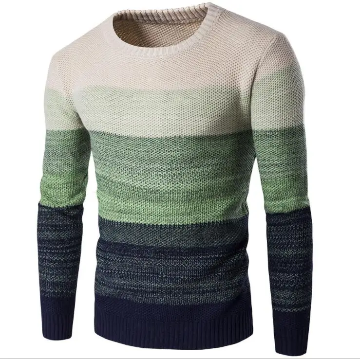 

sh10946a Green color fashion cotton sweater business style high quality model sweater for men