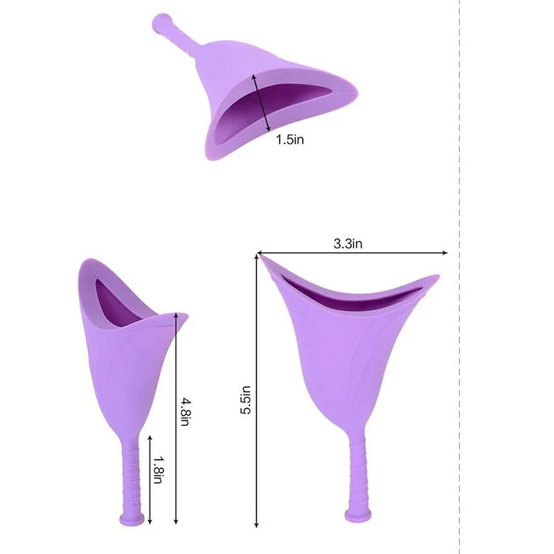 Female Soft Disposable Travel Silicone Urination Device Portable With ...