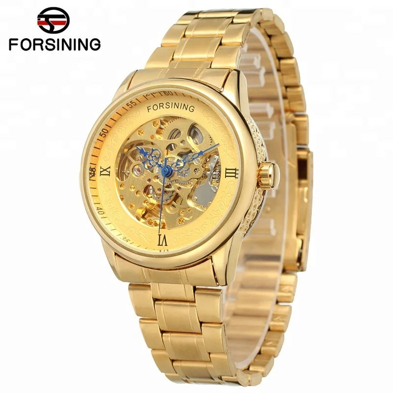 

Forsining 2017 Fashion Stainless Steel Street Series Open Work Skeleton Mens Mechanical Wrist Watch Top Brand Luxury Clock, 3 colors