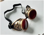 
Brass Spike Kaleidoscope Goggles High Quality Hard-Coated Brass Polymer Kaleidoscopic Lenses Music Festival Gothic 