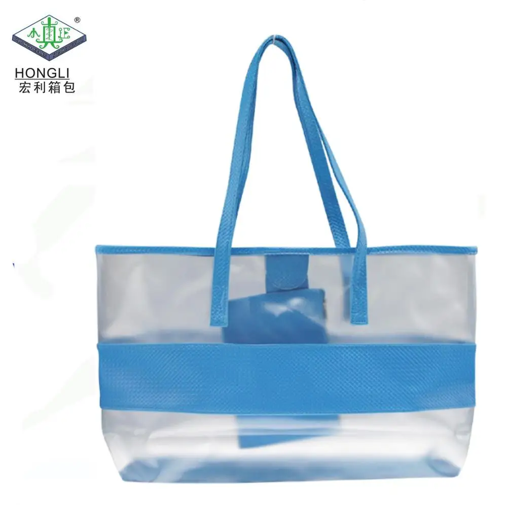 

Custom transparent color shopping clear pvc jelly tote bag