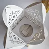 laser cut paper box for cake wedding cupcake packaging box with insert