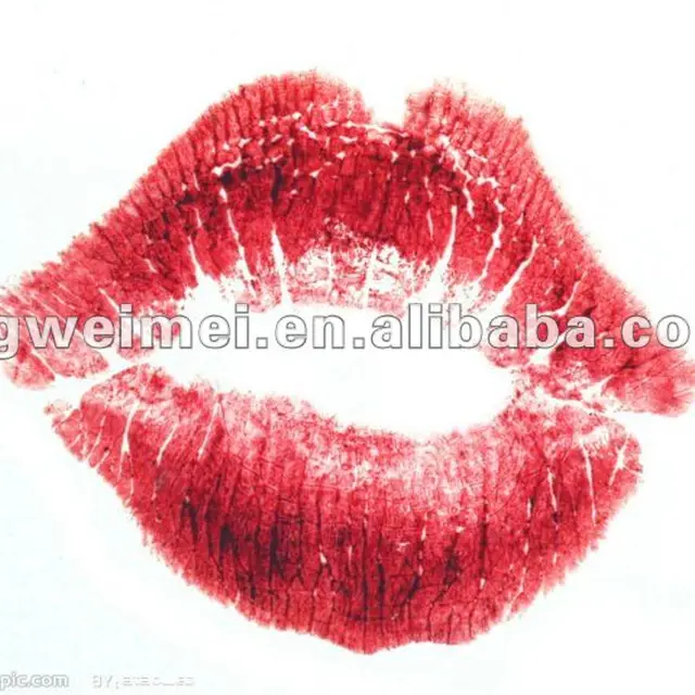 lip art tattoo sticker