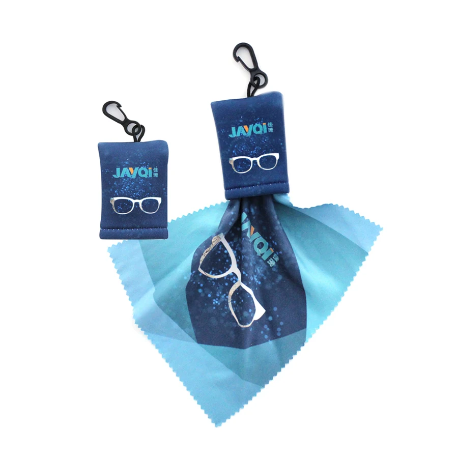 Personalized Logo Microfiber Glasses Cleaning Cloth With Keychain - Buy ...