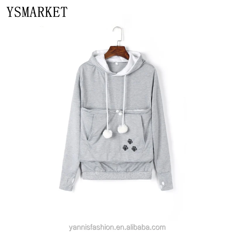 

Thicken Cartoon Hooded Hoodies Lover Cats Kangaroo Dog Hoodie Long Sleeve Sweatshirt Front Pocket Casual Animal Ear Hoodie 4xl