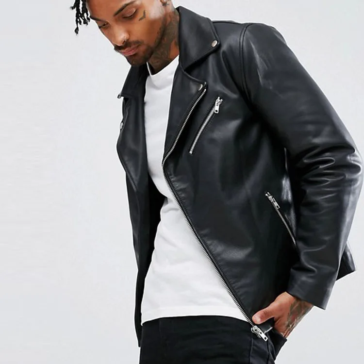 

leather jackets in turkey zip fastening leather jacket for men