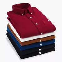 

2019 men %27s Hot Sale London style Dress Formal Men's Corduroy Shirts