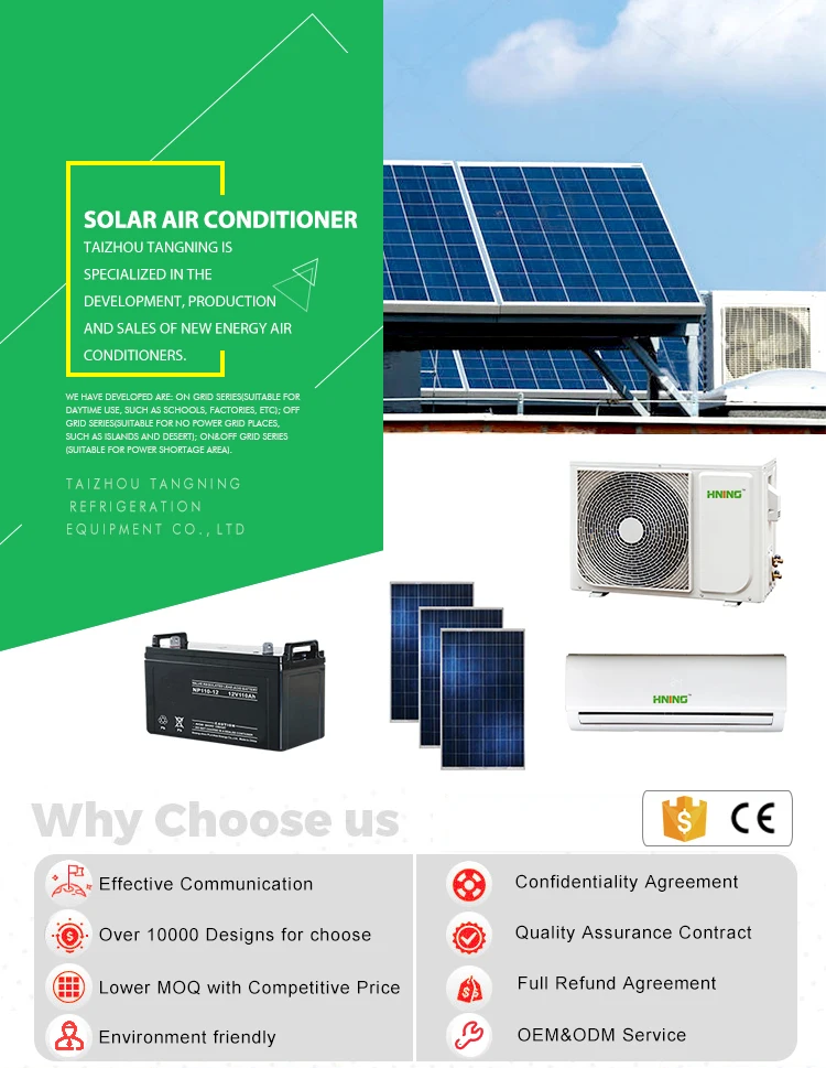 High Efficiency Solar Air Conditioner 12000 Btu Off Grid Solar Split
