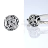 Newest Antique Jewelry Accessories Solid Silver Beads Clear cz Flower Beads DIY Bracelet