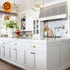White color polished finished kitchen countertops