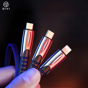 DIVI 3 1 Fast Charging Cable iPhone & Samsung