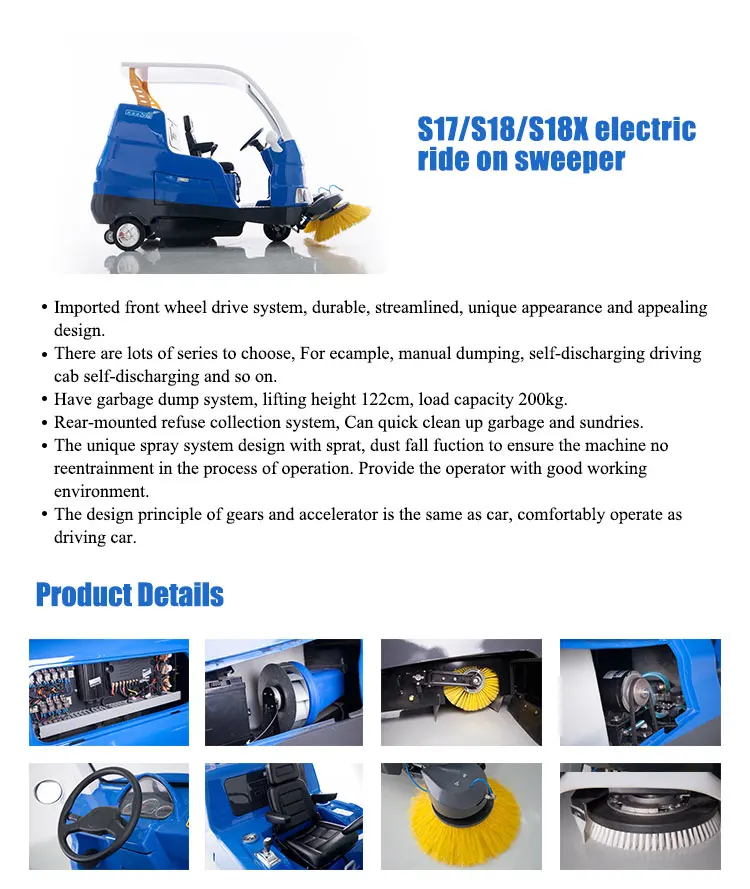 S18 Good quality road sweeper for industry