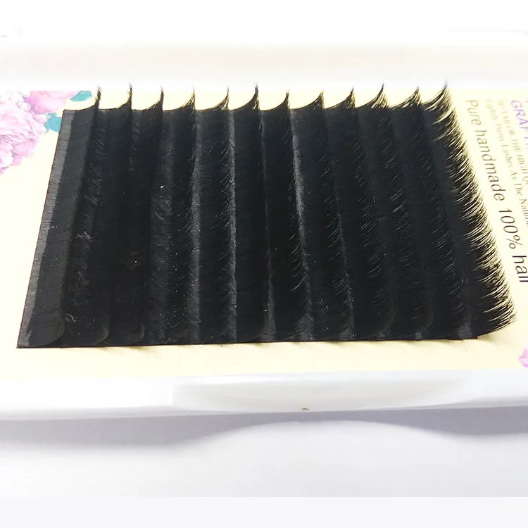 

Free Sample Volume Mink Private Label Eyelash Flat Lashes Extensions Individual 0.05 0.07 crul D Eyelashes, Natural black