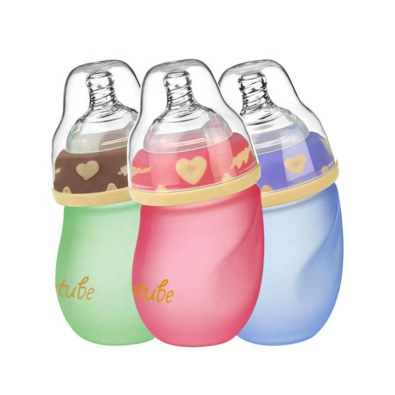 

BPA Free Original Anti-colic Glass Newborn Feeding Baby Bottles, Blue, green, pink