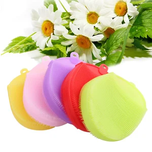 Wholesale Silicone Back Wash Scrubber Shower Body Scrub Brush Set Bath Sponge for Baby Adult