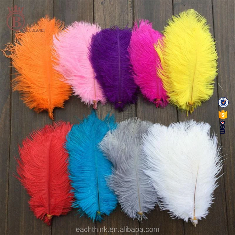Natural Dyed Colored Ostrich Feather For Wedding Party Decoration