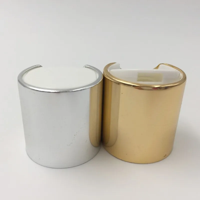 Gold Sliver Aluminum Press Cap 20/410 24/410 28/410 Pp Plastic Discs