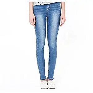 Women Jeans - TOOGOO(R)Woman's Autumn Fashion High Waist jeans High Elastic plus size Women Jeans woman washed casual skinny pencil Denim pants(Light blue in white,6XL/US-16)