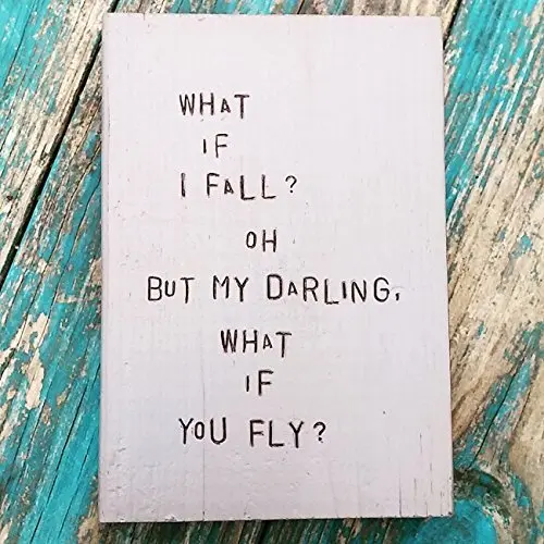 Buy What If I Fall But My Darling What If You Fly Erin Hanson Poetry Inspirational Motivational Inspiring Poem Girl Boy Children Kids Room Baby Nursery Wall Lettering Decal Sticker