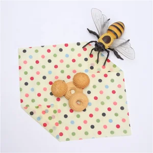 Image of Fda& Gots Certified Handmade Healthy Natural Organic Beeswax Kitchen Storage Wraps Washable And Compostable Beeswax Food Wrap