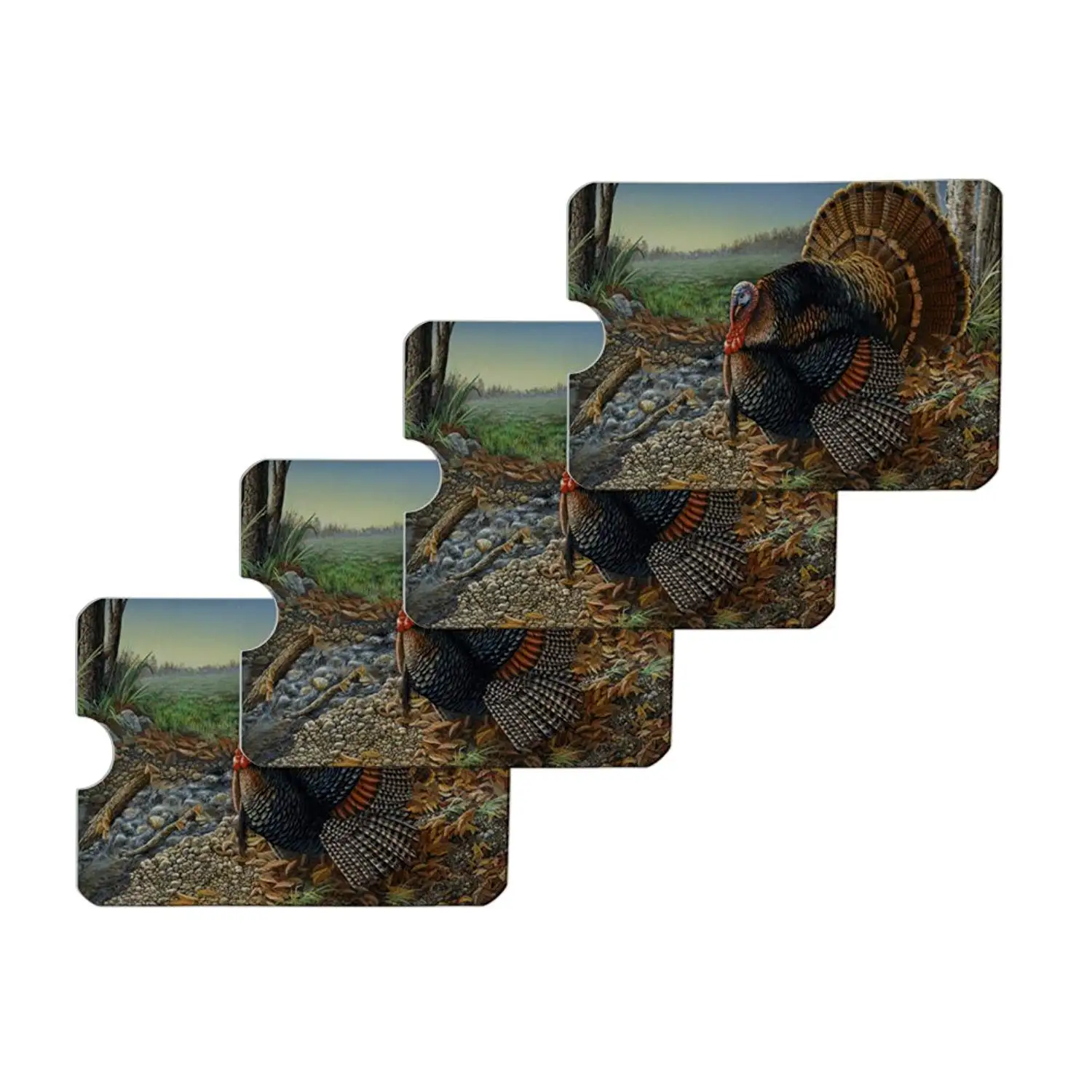 American Yellow Warblers Birds Credit Card RFID Blocker Holder Protector Wallet Purse Sleeves Set of 4