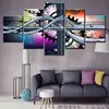 2018 Hot Selling 5 Panel Abstract Wheel Gear Pictures Painting Home Decor Canvas Wall Art Oil Painting For Hotel Decor