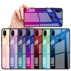 Beautiful Temper Glass Gradient Case For Samsung A50 Protector Luxury Glossy Cool Cover For Samsung A10 A20 A30 Glass Case