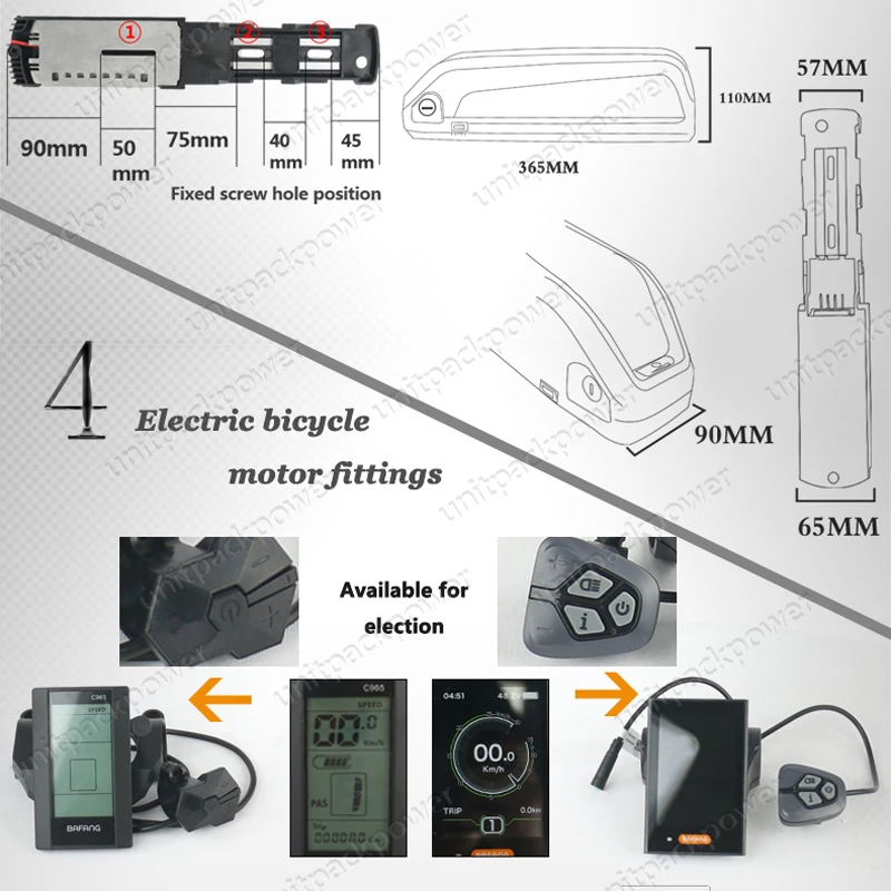 High performance 48v 750w BBS02 e bike mid drive motor with 48v 16ah down tube type bicycle lithium battery