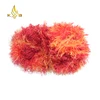 Colorful polyester feather yarn for knitting and crocheting with soft feeling and competitive price