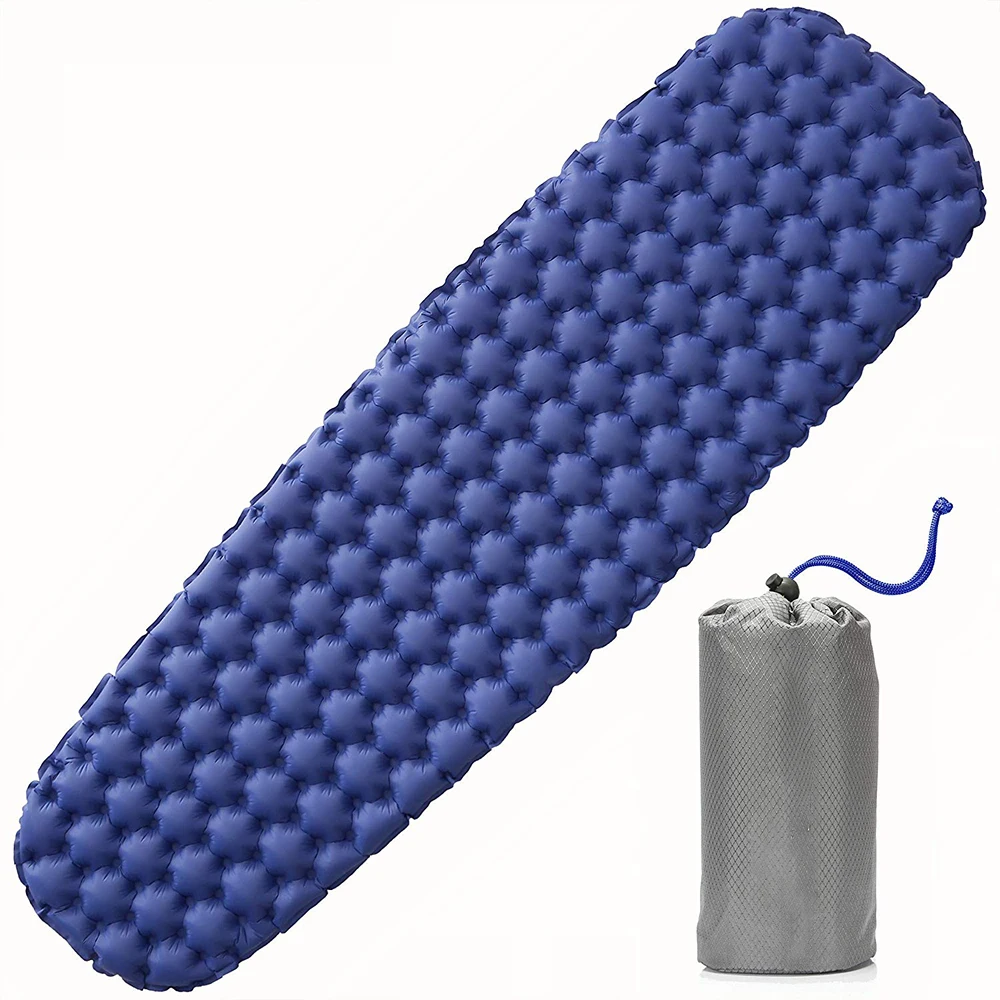 

Comfortable Ultralight Inflatable Mattress. Camping Mat Air Sleeping Pad for Backpacking., Royal blue, green, orange, dark blue, gray, black