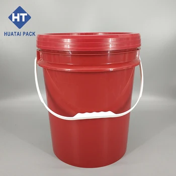 Plain White 5 Gallon Clear Plastic Bucket With Lid Measuring - Buy ...