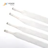 Honor Textile White Single Face Personalize Velvet Ribbon Factory Drawstring Cord For Hoodies Flat Drawcord With Metal Tips