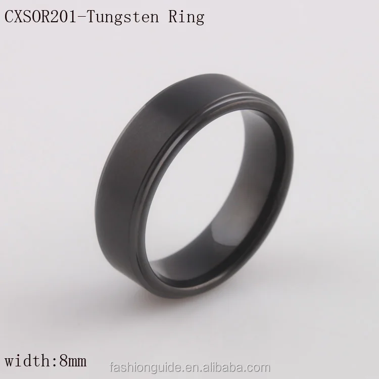

Black 8mm Mens Tungsten Carbide Ring Band