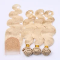 

wholesale Raw Virgin Unprocessed blonde 613 body wave Hair Bundles 100% Mink Brazilian Human Hair with low price