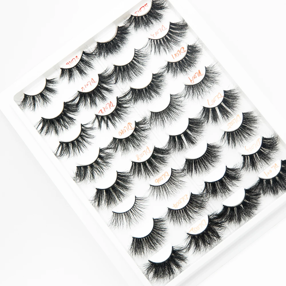 Popular new fashion beauty lashes 100% handmade siberian mink lashes 25mm 27mm long eyelashes