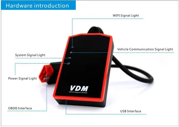 Original VDM UCANDAS WIFI Full System Diagnostic-Tool UCANDAS VDM For Android Windows Auto Diagnostic Scanner