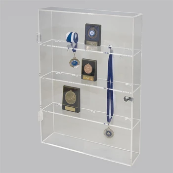 Wall Mounting Premium Perspex Acrylic Medal Award Display Cabinet
