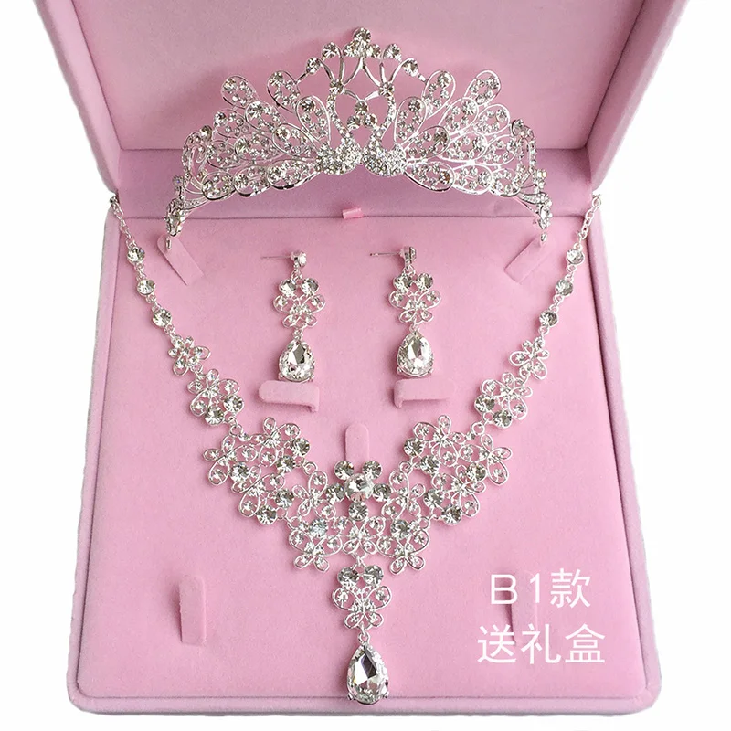 Factory Wholesale Bridal Jewelry Set Indian With Full Crystal Bridal