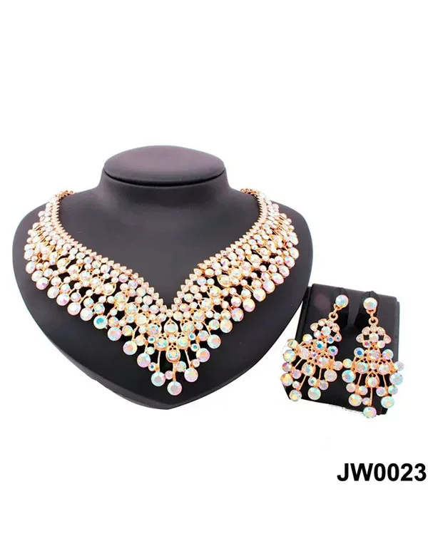 

African women crystal jewellery set for wedding party JW0023, Picture