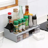 

Seasoning Organizer Jar Storage Kitchen Organizer Shelf For Spices Supplies Home Kitchen Spoon Spice Rack Plastic