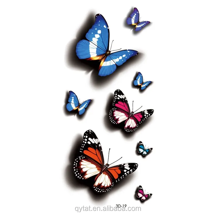 Download Good Quality Colourful Waterproof 3d Butterfly Stickers 3d Butterfly Tattoo Buy 3d Butterfly Tattoo 3d Butterfly Stickers 3d Butterfly Tattoo Stickers Product On Alibaba Com