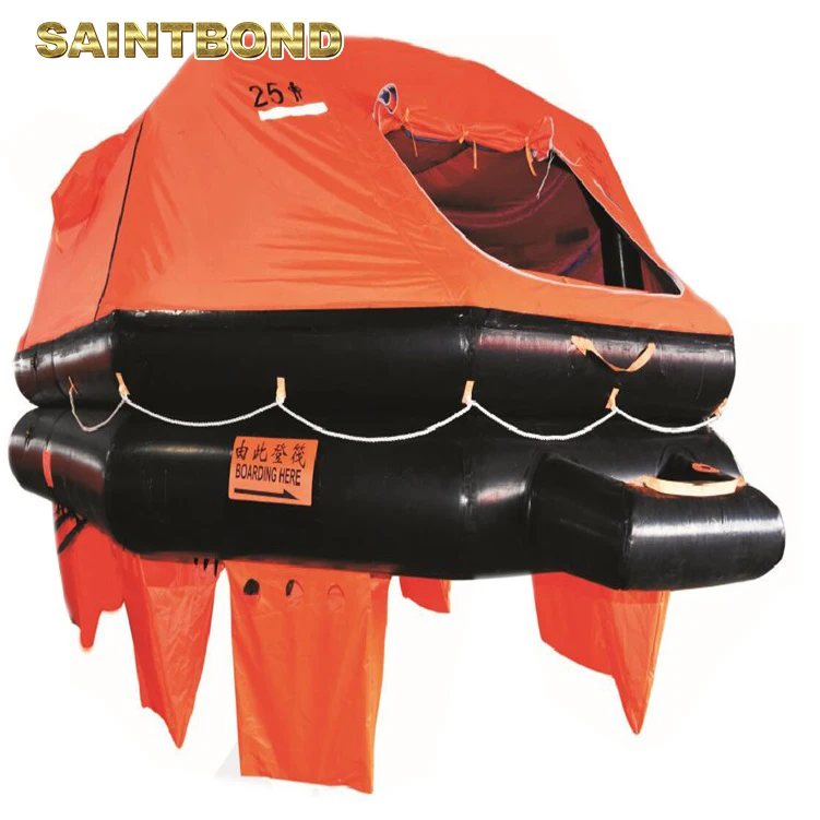 Auto Inflate automatic throwover inflatable with capacity durable 25 person liferaft solas