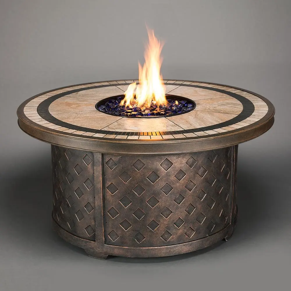 Buy Agio Estella Gas Fire Pit With Copper Reflective Starfire
