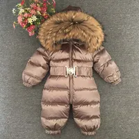 

New kids Clothing Duck Down Hooded Jacket with Detachable Raccoon Fur