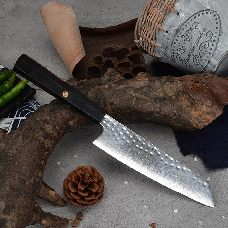 Konoll New Wood Handle 7inch Japanese Kiritsuke Knife Blank Premium