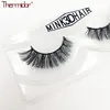 Thermidor RM-Q2 New 3D mink eyelash 100% real mink fur Handmade crossing lashes individual human hair strip eyelashes