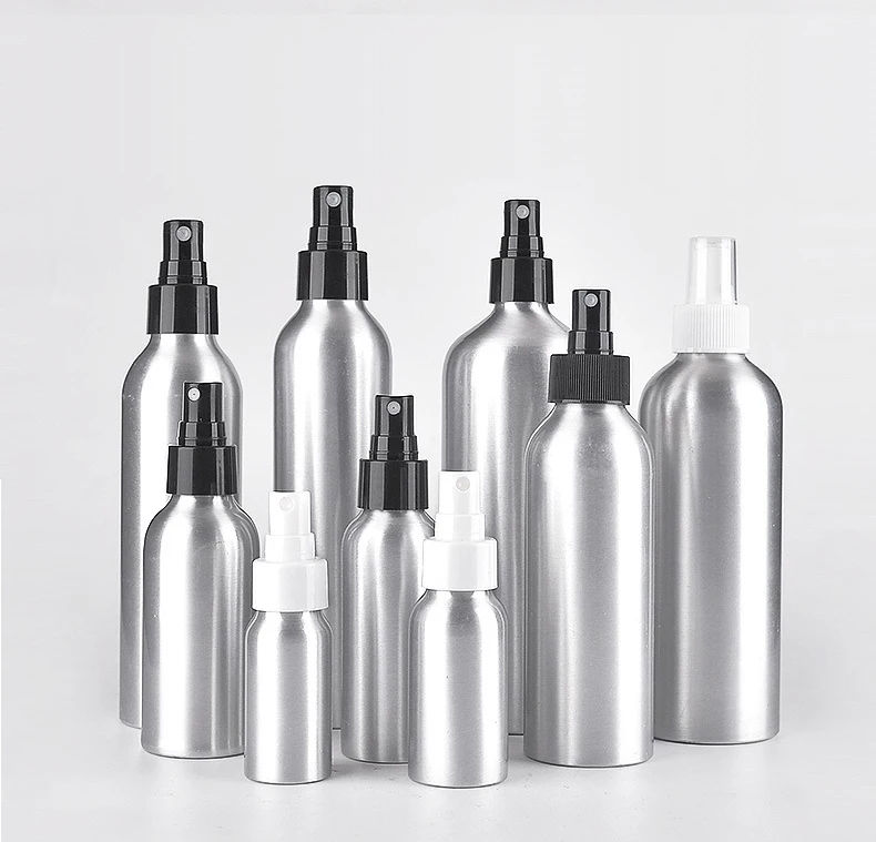 

Cosmetic Perfume Packaging Silver 150ml 200ml 500ml Aluminum Bottle