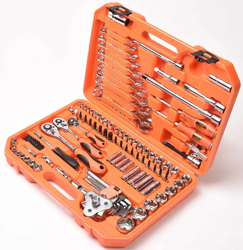 Asaki 121pcs Professional 1/4"+3/8"+1/2" Socket Wrench Sets Tools Hand