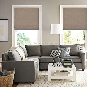 Image of wholesale blackout linen fabric roman blinds